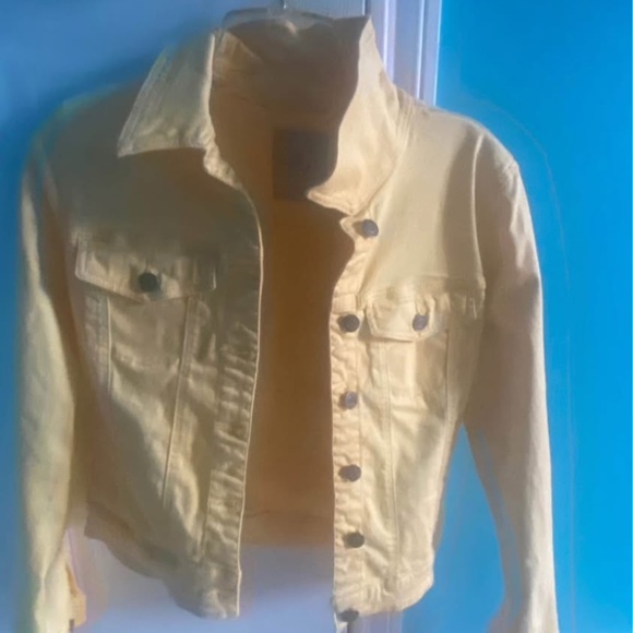 Yellow Jean Jacket for Women - Picture 1 of 4